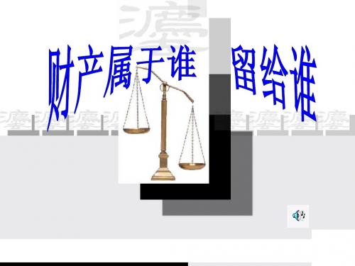 财产属于谁 留给谁