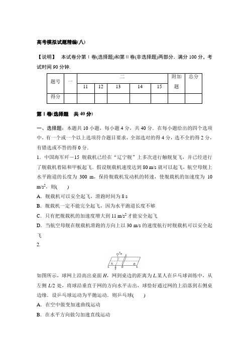 课标物理高考模拟试题精编(八)