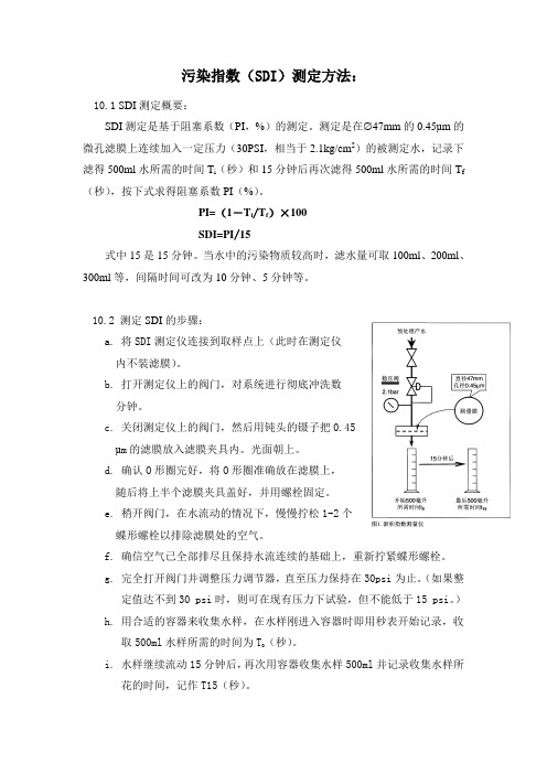 SDI测定方法