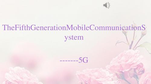 5G- 英文[优质PPT]