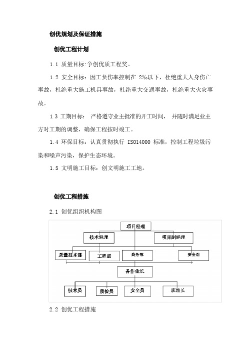 创优规划及保证措施