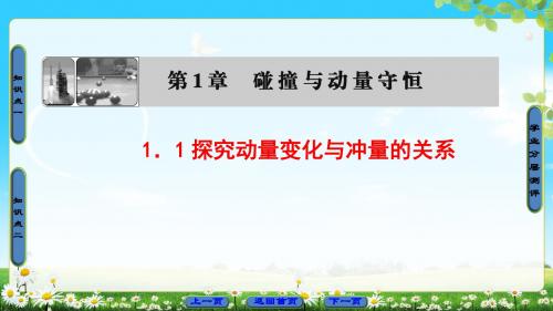 第1章 1.1探究动量变化与冲量的关系