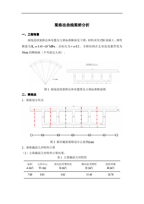 梁格法曲线梁桥ansys计算例题