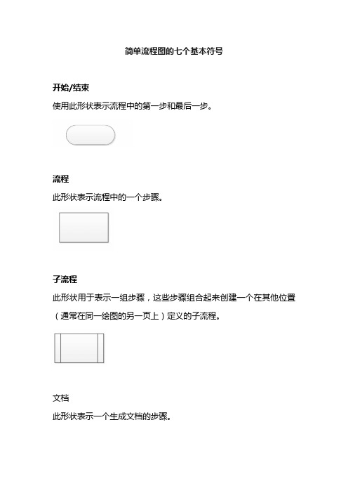 简单流程图的七个基本符号