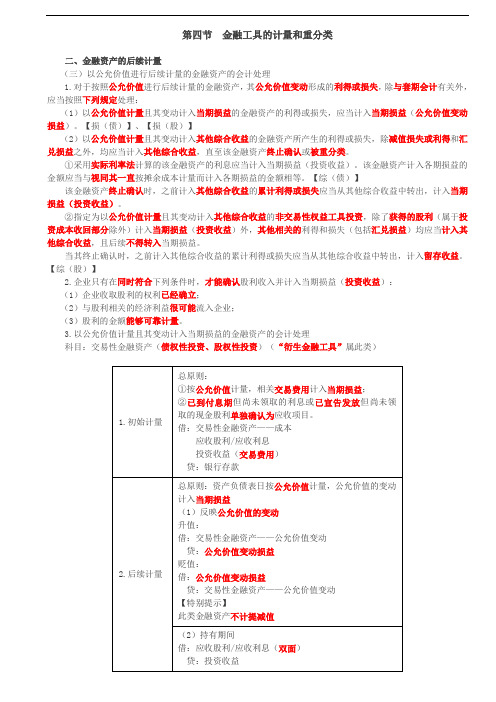 【会计知识点】金融资产的后续计量