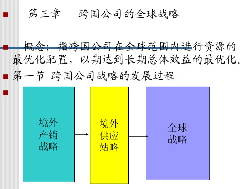 战略管理-第三章跨国公司的全球战略跨国公司经营与管理教学课件