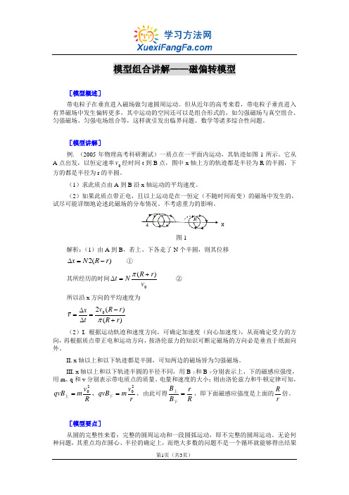 高中物理模型组合讲解——磁偏转模型