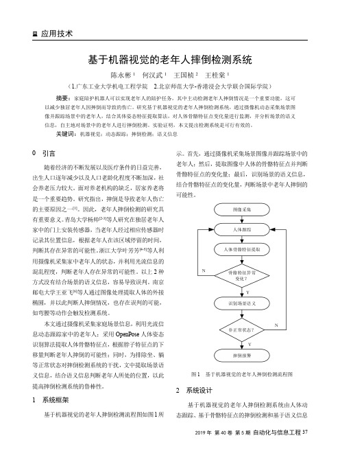 基于机器视觉的老年人摔倒检测系统