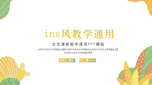 大气文艺小清新INS风教学通用ppt