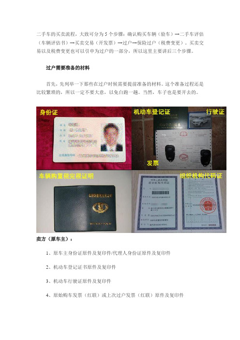 二手车的买卖流程