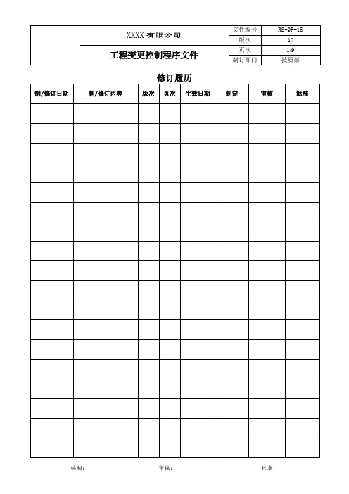 工程变更控制程序文件