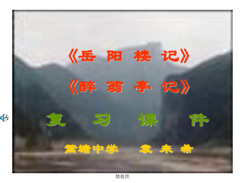 岳阳楼记醉翁亭记复习共24页文档