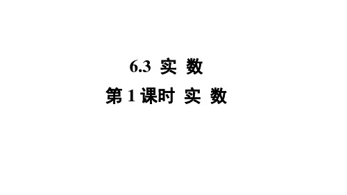 人教版七年级下册数学作业课件 第六章 实数 第一课时 实数