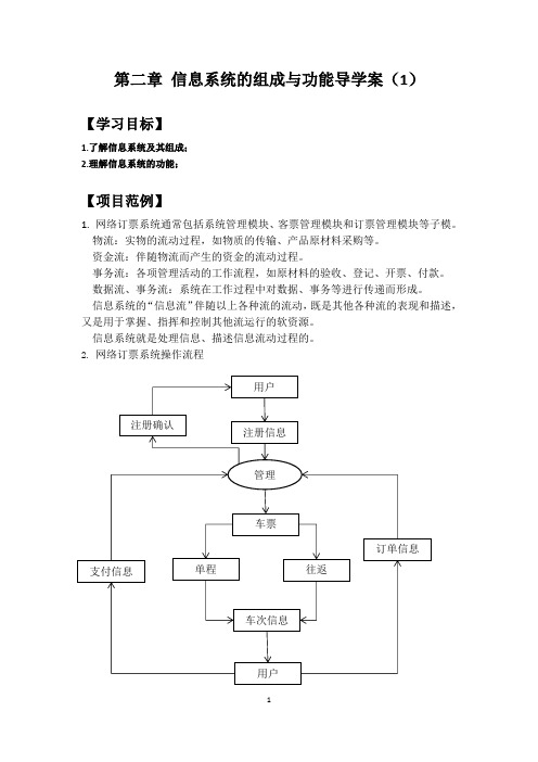 信息系统的组成与功能 导学案