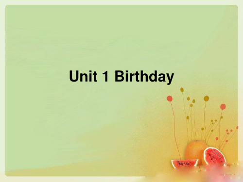 闽教版小学英语三年级下-Unit1-Birthday