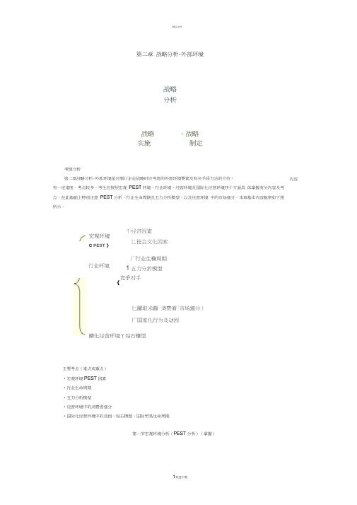 注会公司战略与风险管理第二章