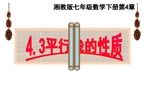 湘教版七年级下册数学：4.3 平行线的性质