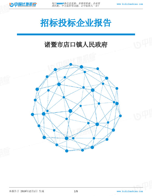 诸暨市店口镇人民政府-招投标数据分析报告