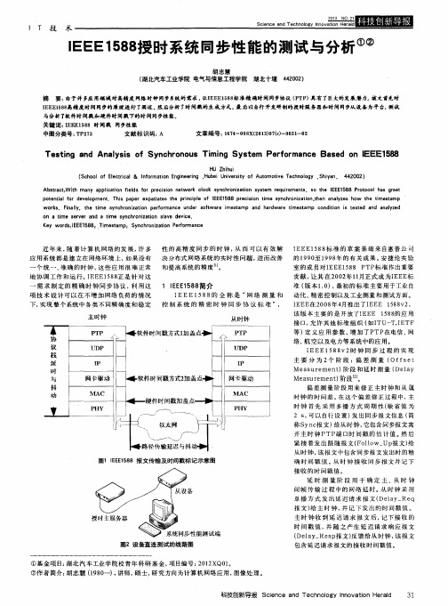 IEEE1588授时系统同步性能的测试与分析