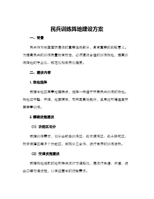 民兵训练阵地建设方案