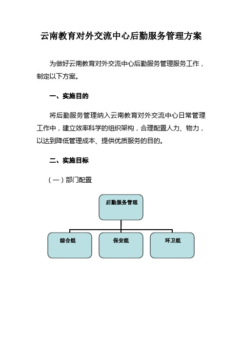 后勤服务管理方案.doc