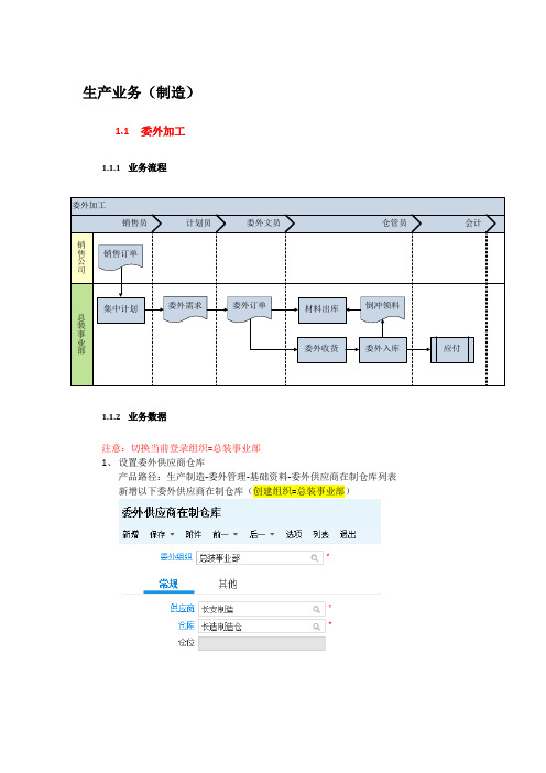 K3Cloud系统操作手册-生产制造业务