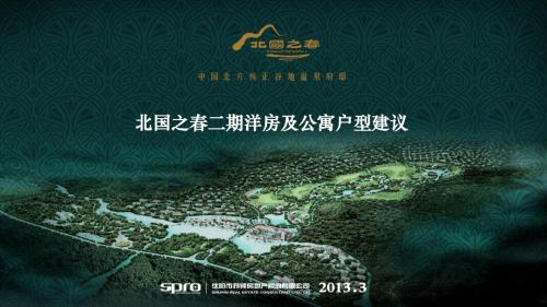 2013年辽宁丹东北国之春二期洋房及公寓户型建议_49p_前期策划