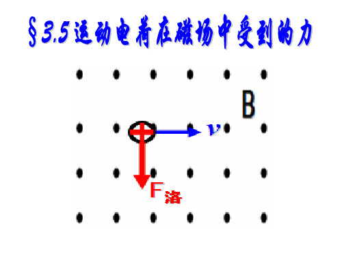 运动电荷在磁场中受到的力