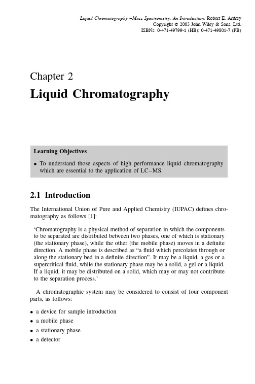 Liquid Chromatography –Mass Spectrometry 02