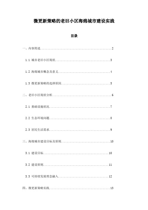 微更新策略的老旧小区海绵城市建设实践