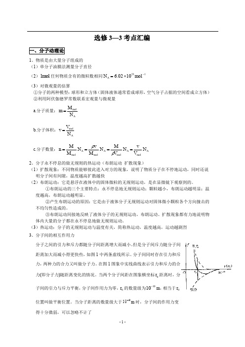 人教版物理选修笔记