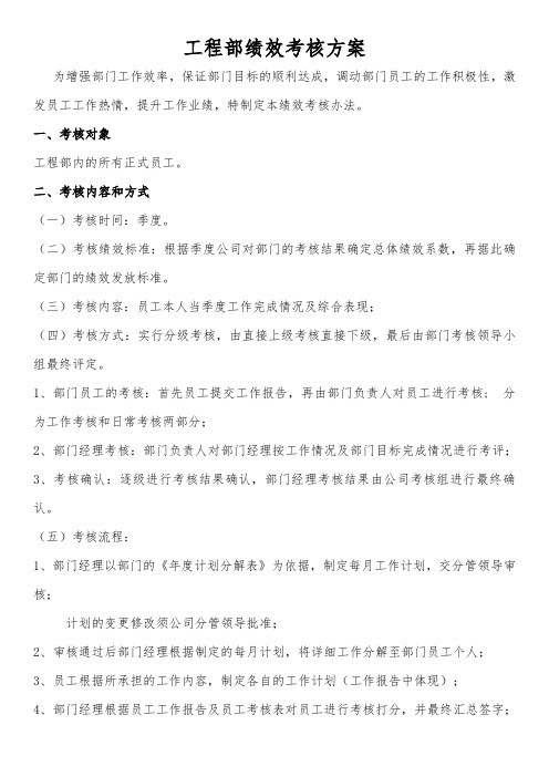 工程部内部考核制度.docx