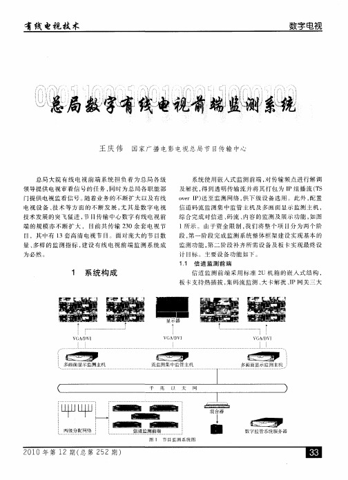 总局数字有线电视前端监测系统