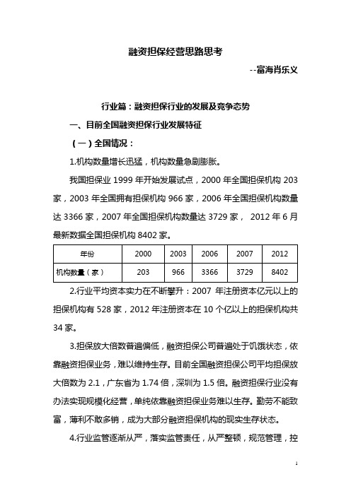 担保业务发展思路思考课件