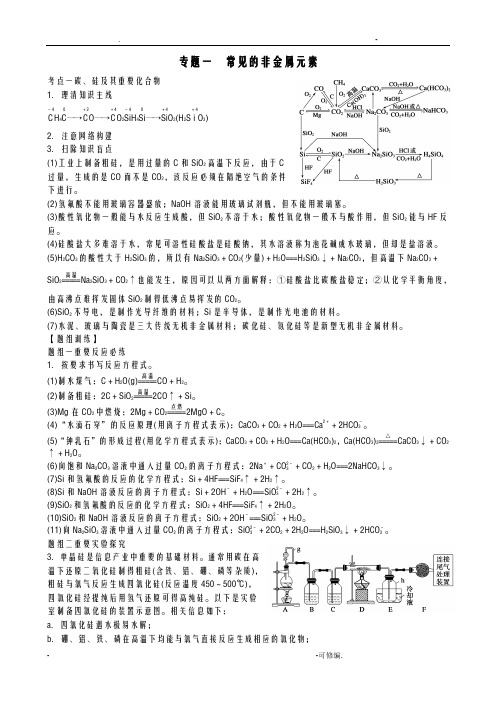 专题一常见的非金属元素