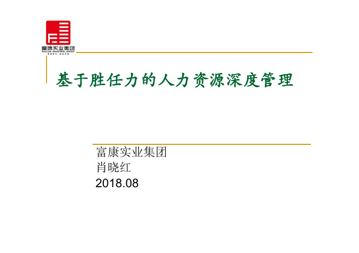 基于胜任力的人力资源深度管理2021