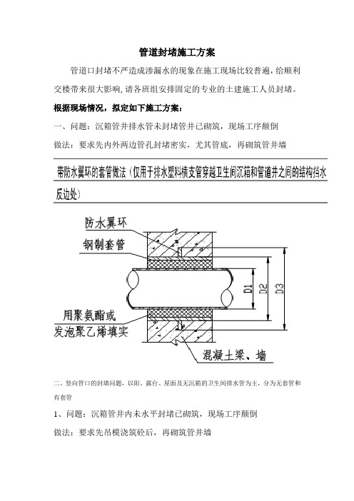 管道封堵施工方案