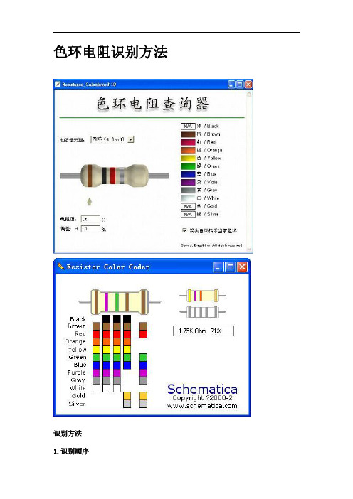 色环电阻识别方法