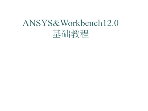 Ansys Workbench基础教程