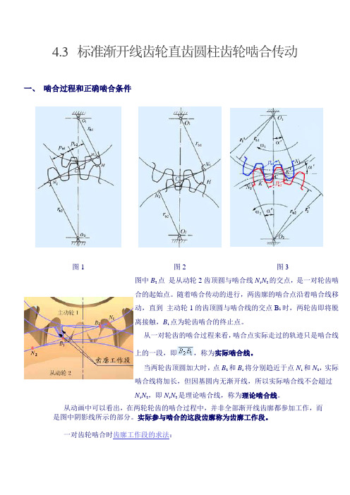 标准渐开线齿轮直齿圆柱齿轮啮合传动