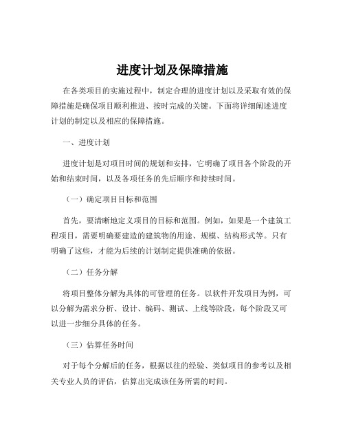 进度计划及保障措施