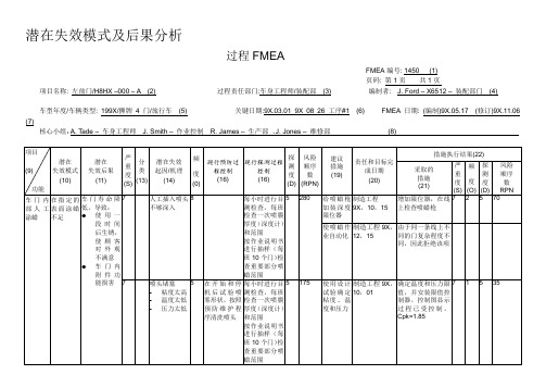 PFMEA经典案例