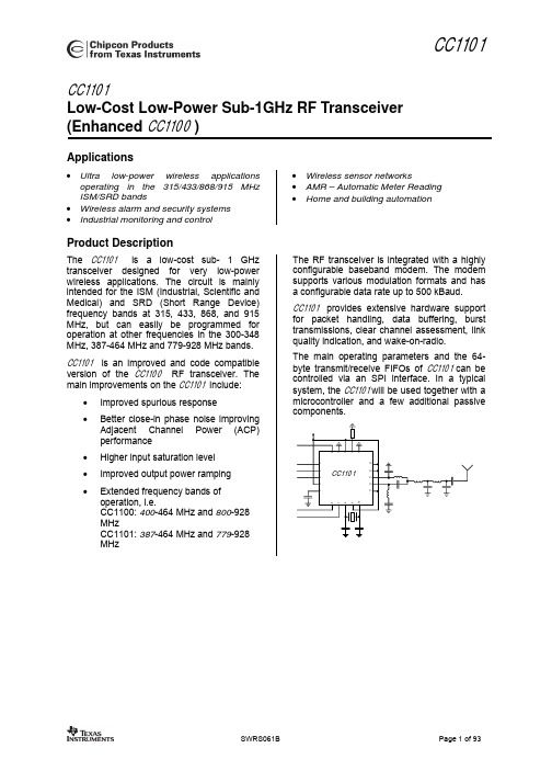 CC1101 datasheet