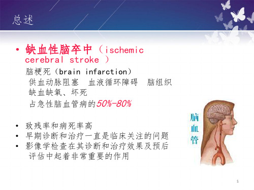 缺血性脑卒中的影像学表现及进展课堂PPT