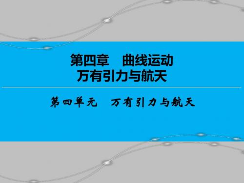 《创新大课堂》2019届高三物理(人教版)总复习课件 第4章 曲线运动 4
