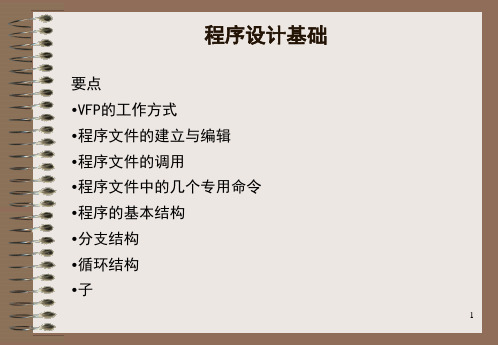 VFP 第四章 程序设计01PPT课件