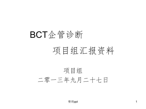 汇报-企管诊断项目组报告资料