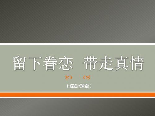 人教版九年级美术下册课件：5留下眷恋 带走真情 -推荐