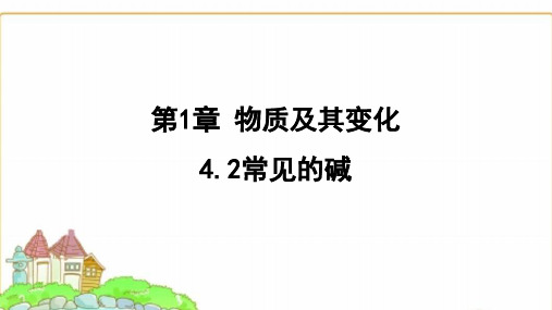 浙教版九年级科学上册1.4.2常见的碱课件