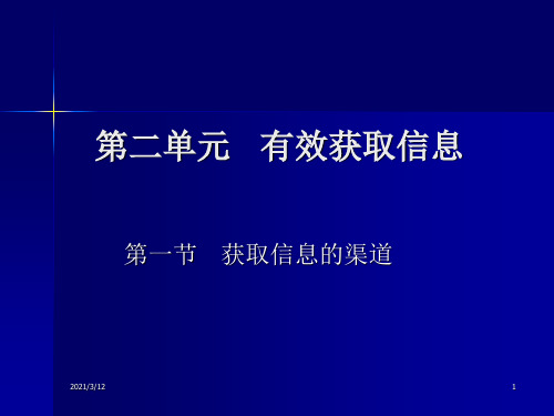 信息获取的渠道PPT课件